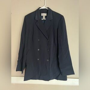Liz Claiborne Navy Double-Breasted Blazer
